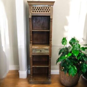 kh27 131 b indian furniture nishan narrow bookcase front