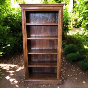 kh27 196 indian furniture large teak bookcase front