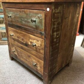 k78 2384 indian furniture petite chest of 3 drawers reclaimed right