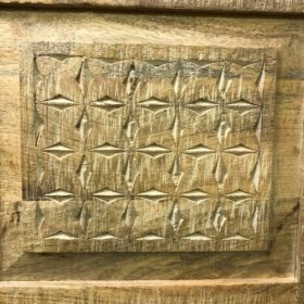 K79 2344 indian furniture carved panels screen triple mango carvings