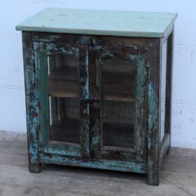 kh24 12 indian furniture small shabby blue cabinet factory