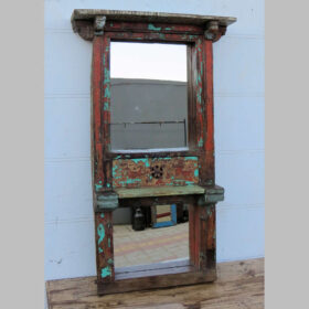 kh24 67 indian furniture painted mirror with shelf details factory