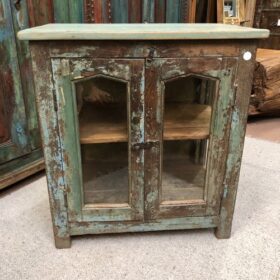 kh24 12 indian furniture small shabby blue cabinet front