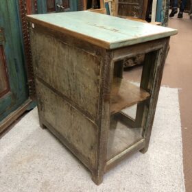 kh24 12 indian furniture small shabby blue cabinet back