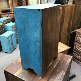 kh24 35 b indian furniture little cabinet bright blue back