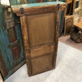 kh24 67 indian furniture painted mirror with shelf details back