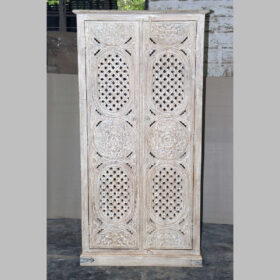 k80 7961 indian furniture ornate white cabinet factory