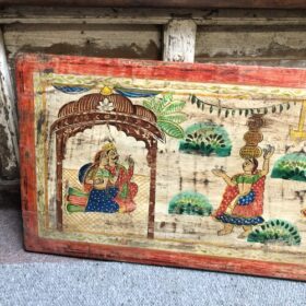 kh25 220 indian furniture hand painted long panel close