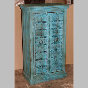 k81 7966 indian furniture medium blue cabinet factory