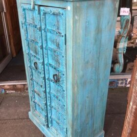 k81 7966 indian furniture blue midsize cabinet right