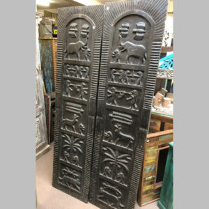 k81 7984 pair indian furniture dark carved panels main
