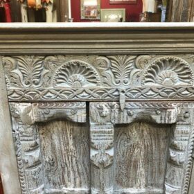 k81 8163 indian furniture white vintage cabinet carvings