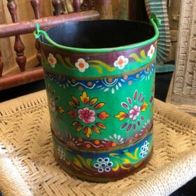 k81 8300 green indian accessory gift hand painted bins main