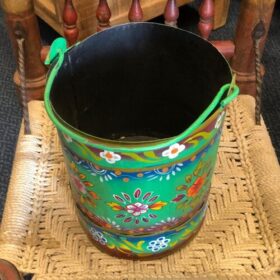 k81 8300 green indian accessory gift hand painted bins inside