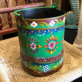 k81 8300 green indian accessory gift hand painted bins right