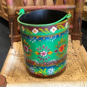 k81 8300 green indian accessory gift hand painted bins back