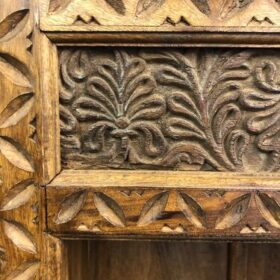 k81 8306 indian furniture 8 space bookcase carvings
