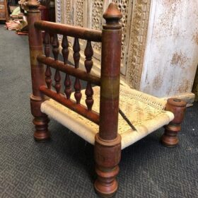 k81 8308 indian furniture small woven chair angle