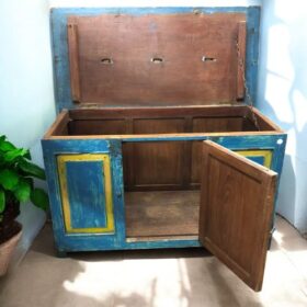 kh27 18 indian furniture upcycled cabinet trunk open