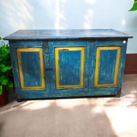 kh27 18 indian furniture upcycled cabinet trunk front