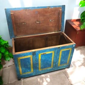 kh27 18 indian furniture upcycled cabinet trunk open lid