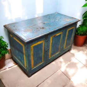 kh27 18 indian furniture upcycled cabinet trunk left