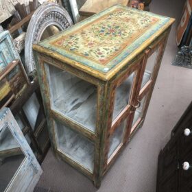 kh26 14 indian furniture painted glass cabinet left