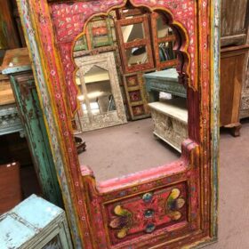 kh26 15 indian furniture stunning painted mirror close