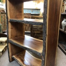 kh26 196 indian furniture natural rustic bookcase right