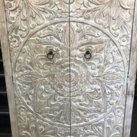 kh26 2 indian furniture hand carved cabinet close