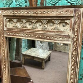kh26 47 indian furniture stunning teak mirror close