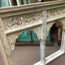 kh26 8 indian furniture double arched mirror close