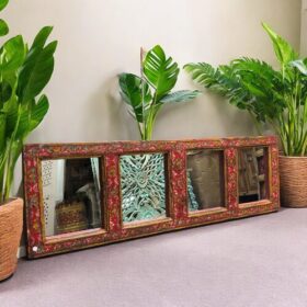 kh26 31 indian furniture 4 mirror panel horizontal