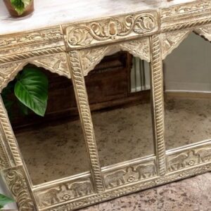 kh26 48 indian furniture majestic 3 arch mirror left