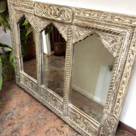 kh26 48 indian furniture majestic 3 arch mirror right