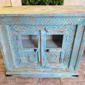 kh26 75 indian furniture unique blue sideboard front