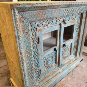 kh26 75 indian furniture unique blue sideboard left