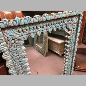 kh26 83 indian furniture hand carved mirror top