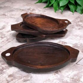 kh26 60 indian accessory gift oval wooden tray collection