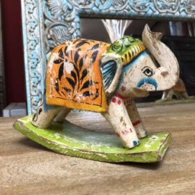 kh26 79 indian accessory gift cute rocking elephant right side