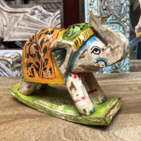 kh26 79 indian accessory gift cute rocking elephant right