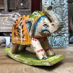 kh26 79 indian accessory gift cute rocking elephant right angle