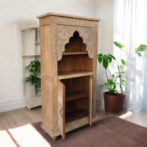 kh27 119 indian furniture exquisite display case open