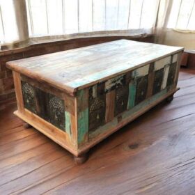 kh27 114 b indian furniture buddha trunk coffee table back