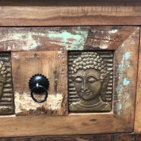 kh27 118 b indian furniture buddha chest of drawers close