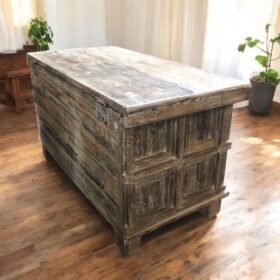 kh27 172 b indian furniture rustic wooden trunk back