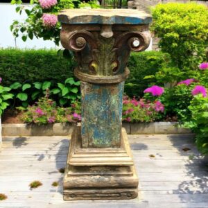 kh27 180 a indian furniture handcrafted column stand main