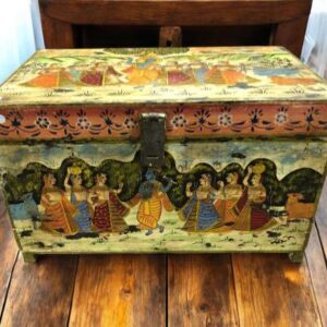 kh27 208 a indian furniture hand painted vintage box front