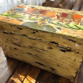 kh27 208 a indian furniture hand painted vintage box back