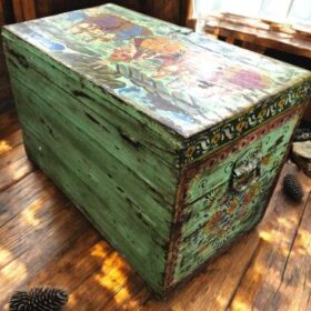 kh27 208 c indian furniture hand painted box back